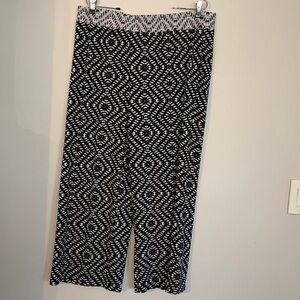 Black and White Geometric Women's Pants